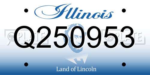 Q250953 Illinois License Plate