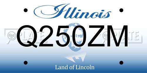 Q250ZM Illinois License Plate