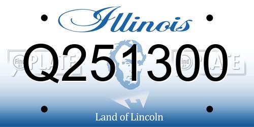 Q251300 Illinois License Plate