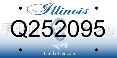Q252095 Illinois License Plate