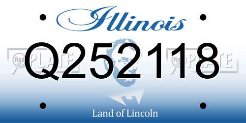 Q252118 Illinois License Plate