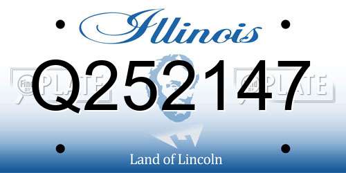 Q252147 Illinois License Plate