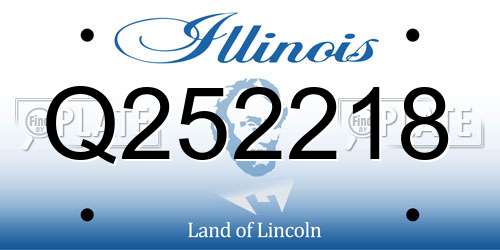 Q252218 Illinois License Plate