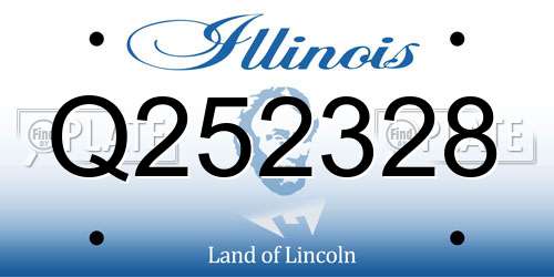 Q252328 Illinois License Plate