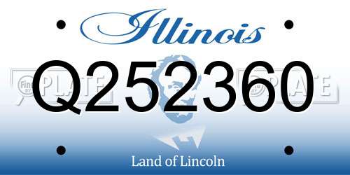 Q252360 Illinois License Plate