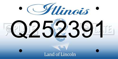 Q252391 Illinois License Plate