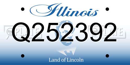 Q252392 Illinois License Plate