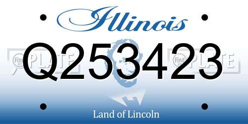 Q253423 Illinois License Plate