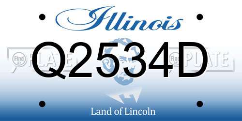 Q2534D Illinois License Plate