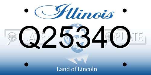 Q2534O Illinois License Plate