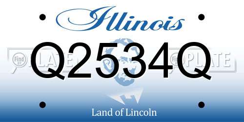 Q2534Q Illinois License Plate