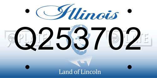 Q253702 Illinois License Plate