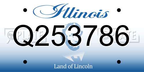 Q253786 Illinois License Plate