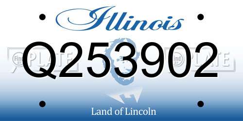 Q253902 Illinois License Plate