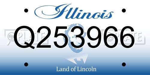 Q253966 Illinois License Plate