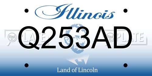 Q253AD Illinois License Plate