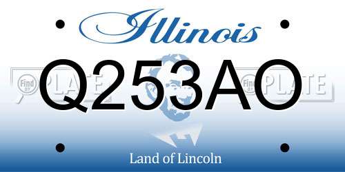 Q253AO Illinois License Plate