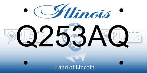 Q253AQ Illinois License Plate