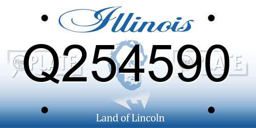 Q254590 Illinois License Plate