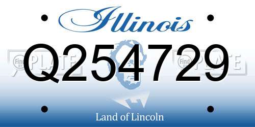 Q254729 Illinois License Plate