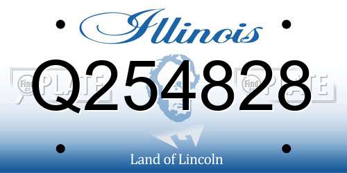 Q254828 Illinois License Plate
