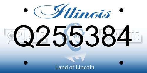 Q255384 Illinois License Plate