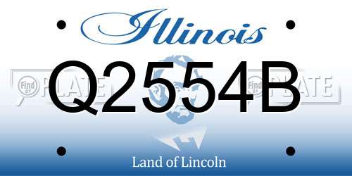 Q2554B Illinois License Plate