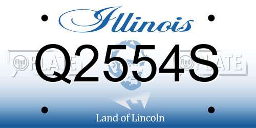 Q2554S Illinois License Plate