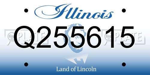 Q255615 Illinois License Plate