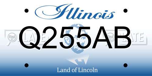 Q255AB Illinois License Plate