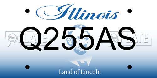 Q255AS Illinois License Plate