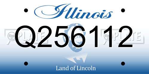 Q256112 Illinois License Plate