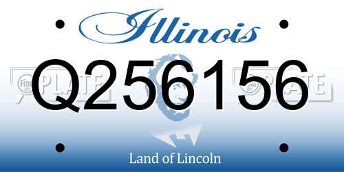 Q256156 Illinois License Plate