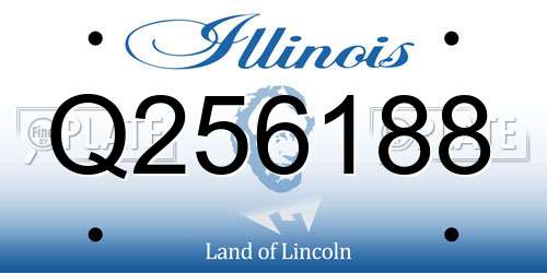 Q256188 Illinois License Plate