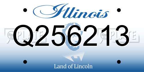 Q256213 Illinois License Plate