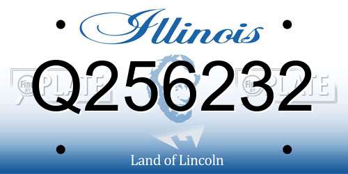 Q256232 Illinois License Plate