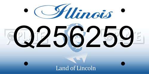 Q256259 Illinois License Plate