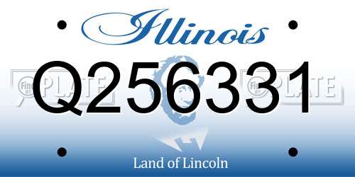 Q256331 Illinois License Plate