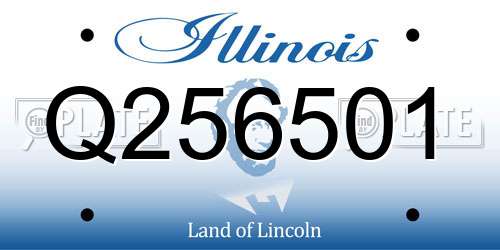 Q256501 Illinois License Plate