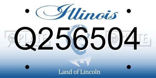 Q256504 Illinois License Plate