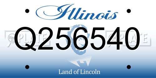 Q256540 Illinois License Plate