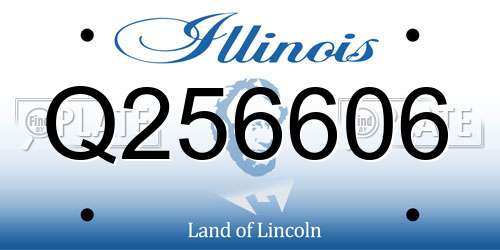 Q256606 Illinois License Plate
