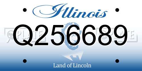 Q256689 Illinois License Plate