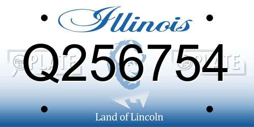 Q256754 Illinois License Plate