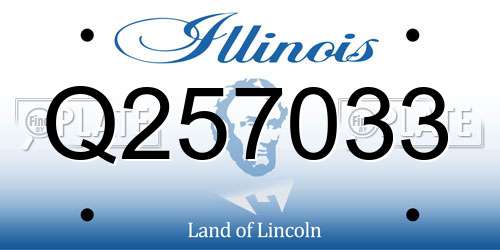 Q257033 Illinois License Plate