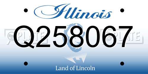 Q258067 Illinois License Plate