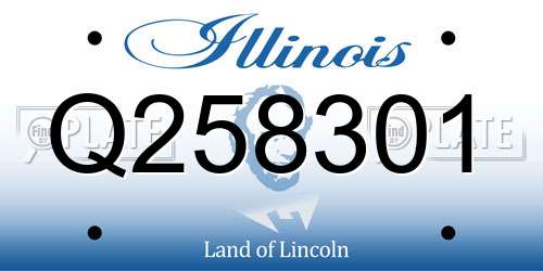 Q258301 Illinois License Plate