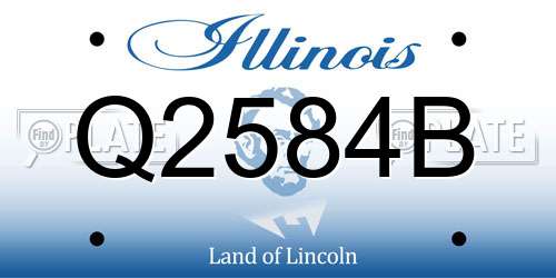 Q2584B Illinois License Plate