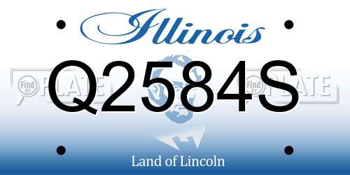Q2584S Illinois License Plate