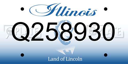 Q258930 Illinois License Plate